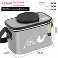 thumbnail image 1 of 40cm Blue Foldable EVA Fishing Bucket with Zipper Lid & Oxygen Inlet - Waterproof Live Fish Storage Container, Multifunctional Outdoor Gear for Fishing, Camping & Water Collection, Breathable Mesh, 1 of 6