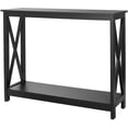 thumbnail image 4 of Console Table 2-Tier with Storage Shelf,X-Design Bookshelf Narrow Accent Table for Entryway Hallway Living Room Sofa Side Table,Black, 4 of 8