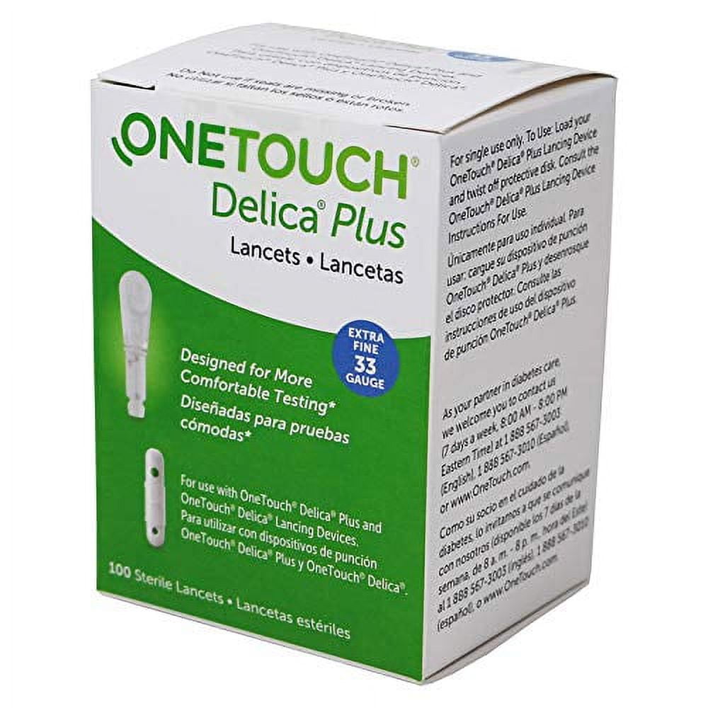 OneTouch Delica Plus Lancets, 33G, New Look - Walmart.com