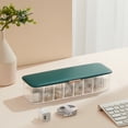 thumbnail image 3 of Neinkie Electronics Organizer Sections Clear Acrylic Cable Storage Bin Box Cord Holder, 3 of 7