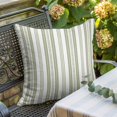 thumbnail image 6 of Throw Pillow Covers, Sage Green Striped 16x16 Pillow Covers for Couch/Sofa/Bed, Modern Farmhouse Geometric Thine Stripes Decorative Square Linen Cushion Pillowcase for Home Decor, 6 of 9