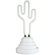Sunology Small Neon Desk Lamps - Cactus / White Tier