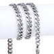 thumbnail image 5 of Plata Titanio Cadena de Acero Cubana Collar de Oro para Hombres Niños Collar chapado en oro, 5 of 8