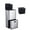 Silver, variant on 16 Gal Dual Compartment Trash Can, Stainless Steel Bin w/ Compost Bin, Odor Control, 2 Removable Inner Buckets, White