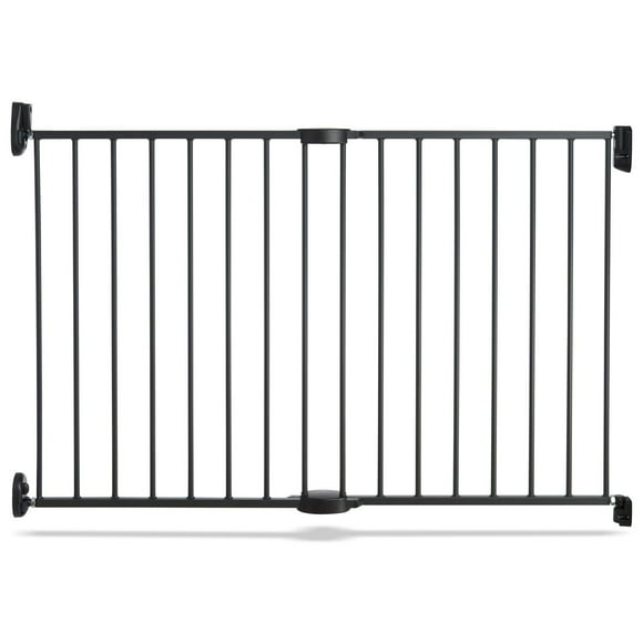 Munchkin Push to Close Hardware Baby Gate, Extends 28.5" to 45" Wide, Dark Grey, Baby Gate