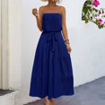 thumbnail image 2 of Dresses for Womens 2024 Plus Size Fashion European And American Solid Color Dress, 2 of 4