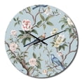 thumbnail image 2 of Designart "Chinoiserie Featuring Birds and Peonies XIV" Floral Oversized Wall Clock, 2 of 5