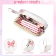 thumbnail image 3 of Small Makeup Bag | Discreet Period Bag Pad Pouch for Purse| Sanitary Napkin Storage & Tampon Holder for Travel(Bow pink), 3 of 6