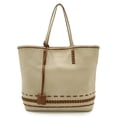 thumbnail image 2 of Pre-Owned TOD'S Gypsy Whipstitch Tote Bag, Shoulder Tote, Leather, Beige, Brown, 2 of 9