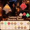 thumbnail image 2 of Light Up Halloween Decorations LED Ghost Hanging Ornament, Halloween Decor Glowing Ghost Pendant, Halloween Party Decorations Indoor Outdoor Seasonal Display Accessory, 2 of 9