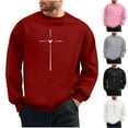 thumbnail image 7 of FAWUUDO Men Valentine's Tops Red Heart Printed Shirts Long Sleeve Clothes, 7 of 7