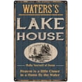 thumbnail image 1 of WATERS'S Lake House Blue Cabin Home Decor 8 x 12 High Gloss Metal 208120038455, 1 of 1