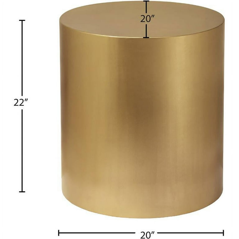 Meridian Furniture Cylinder End Table - Gold Meridian Furniture Cylinder End Table - Gold