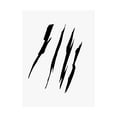 thumbnail image 3 of Effete Feline Claw Marks Scratch Matte Vertical Posters, 3 of 8