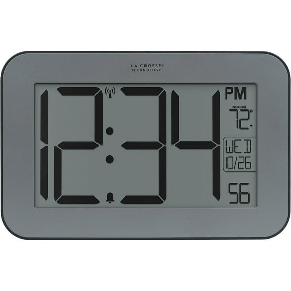 La Crosse Technology Atomic Digital Wall/Table Clock 10" x 6.5" (513-02927)