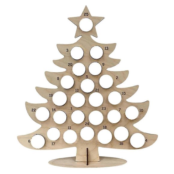 Wooden Christmas Countdown Calendar Christmas Tree Countdown Calendar Chocolate Stand A