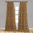 thumbnail image 5 of Ambesonne African Curtains, Art Borders, Pair of 28"x84", Multicolor, 5 of 5