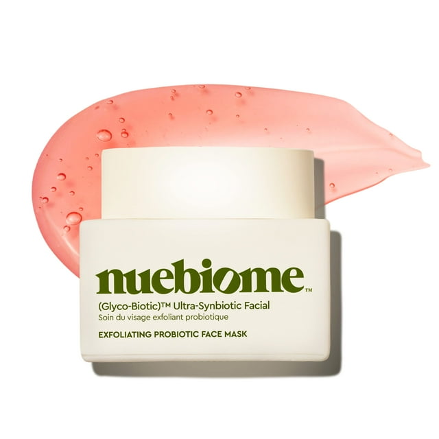 Nuebiome Glyco-Biotic Ultra Synbiotic Facial AHA/BHA Mascarilla facial para una gran claridad de la piel Textura Piel radiante Control del acné y refinamiento de los poros; 54ml