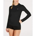 thumbnail image 2 of Nike Essential Long-Sleeve Rash Guard Logo Swim Black New, 2 of 3