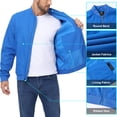 thumbnail image 6 of Taigaofy Men's Lightweight Outdoor Jacket Causal Fashion Stylish Windbreaker For Work Dress Golf Business Denim Blue S, 6 of 8