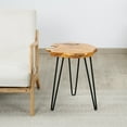 thumbnail image 5 of Greenage Natural Edge Cedar Wood End Table, Rustic Wood Side Table, Nightstand, Plant Stand, 15.5" x 19" x 21", 5 of 8