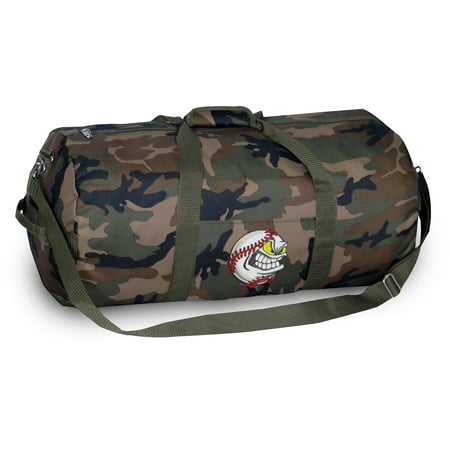 Baseball Camo Duffel Bag Or Gym With Tough Metal Baseball Camo Duffel Bag Or Gym With Tough Metal Hardware