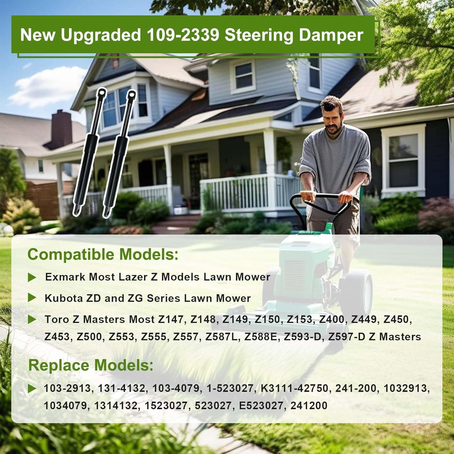 Upgraded 109-2339 103-4079 Damper for Exmark Most Lazer Z