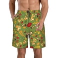 thumbnail image 2 of Uemuo Squirrel And Fox In The Forest Pattern Men's Swim Trunks Hawaiian Beach Bathing Suit Swimsuits Beach Quick-Dry Shorts with Pockets-XX-Large, 2 of 9