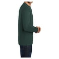 thumbnail image 3 of Mens Long Sleeve Core Blend Cotton/Polyester Tee Dark Green 2X-Large, 3 of 6