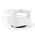 thumbnail image 3 of Armchair Accent Chair, Velvet, White, Modern Contemporary Urban Design, Living Lounge Room Hotel Lobby Hospitality, 3 of 9