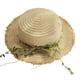 thumbnail image 1 of Sombrero de paja con circunferencia de 56-58 cm, sombrero de paja para mujer, sombrero de sol con lazo de ratán, sombrero de verano, sombrilla, sombrero de playa, sombrero para el sol al, 1 of 5