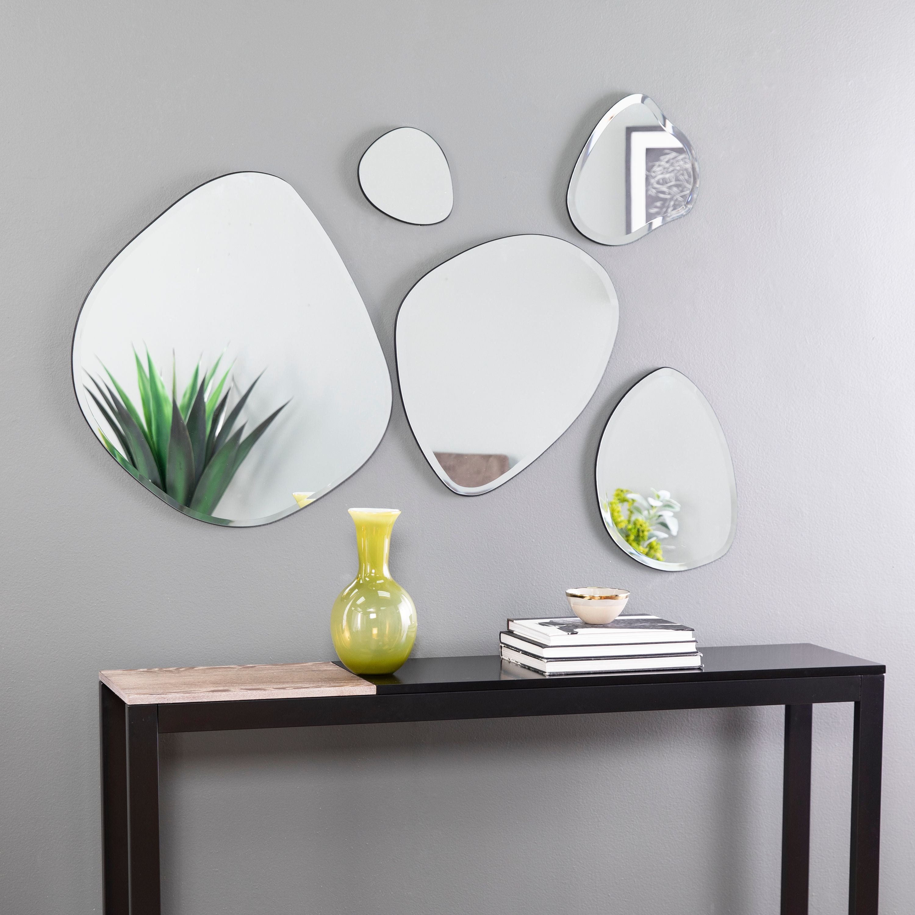 Estelle Glam 5pc Decorative Mirror Set, Shaped Wall Mirrors Set