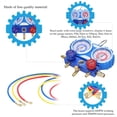 thumbnail image 3 of Zootealy Professional Refrigeration Manifold Gauge Set with Large Windows and 6 Data Display, Metal+Plastics Material, 1.5m Hose Length, R404A, R134A, R22, R410A, PSI(-30psi to 550psi), Bar(-1bar to, 3 of 7