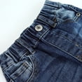 thumbnail image 4 of KIDSCOOL SPACE Baby Jeans,Toddler Elastic Waistband with D-ring Soft Stretch Denim Pants,Mid Blue,12-18 Months, 4 of 6