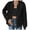Black, variant on Pimfylm Women's Zip Up Textured Lightweight Bomber Jacket Casual Long Sleeve Outerwear Black, L