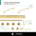 thumbnail image 5 of Fine Fixtures Frameless Shower Glass Door - Clear Double Sliding Shower Door with Tempered Glass - Shower Glass Panel Bathroom Door, Hardware Complete Kit 60" W x 80" D in Satin Brass Finish, 5 of 11