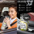thumbnail image 5 of 30 Oz Tumbler Striped Lemon Tumbler with Lid and Straw, Birthday Gift Cup for Friend Women Men Coffee Travel Mug Thanksgiving Day Halloween Christmas Gift Water Bottle, 5 of 7