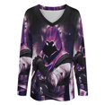 thumbnail image 4 of Valorant Omen Womens T Shirts V Neck Long Sleeve Tops Causal Loose Summer T-Shirts 4XL, 4 of 7