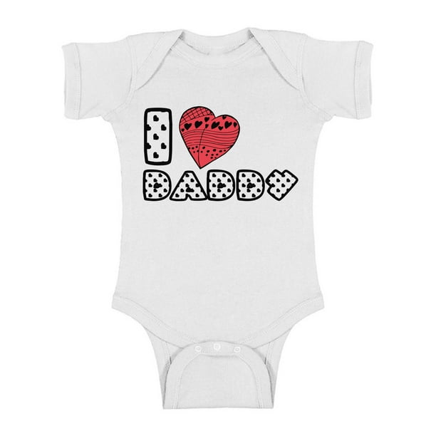 Awkward Styles I Love Daddy Bodysuit Red Heart One Piece Best Dad Ever Newborn Babies Clothes