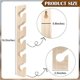 thumbnail image 4 of Perchero vertical de madera para sombreros, de pared, soporte para gorras de béisbol, almacenamiento interior, alto tránsito, ahorra espacio, diseño plegable, acabado en madera natural, para, 4 of 8