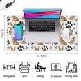 thumbnail image 5 of Long Mouse Pads for Desk,Corgi Dog and Footprints Desk Mats on Top Of Desks, Desk Mouse Pad Extra Large with 3mm Non-Slip Base and Stitched Edge for Gaming,Office,Work,Home 31.5"x15.7", 5 of 6