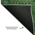 thumbnail image 5 of Addison Rugs Mayfield Premium Machine Washable Transitional Panels Emerald Rectangle Rug, 3' x 5', 5 of 7