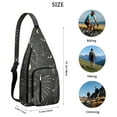 thumbnail image 2 of Star Map Sling Backpack - Celestial Navigation Print Design, Lightweight Anti-Theft Daypack for Alternative Fashion Students, 2 of 4