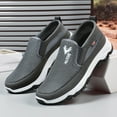 thumbnail image 6 of Men's Breathable On Casual Shoes Lightweight Comfortable Walking Shoes For Daily Wear With Soft Sole And Design 7.5 Grey, 6 of 7