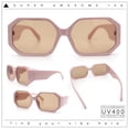 thumbnail image 2 of Retro Octagonal Dimensional Plastic Thick Temple Fashion Sunglasses Black - Brown, 2 of 8