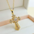 thumbnail image 5 of Vireellx Cross Pendant Necklace for Women Vintage Gold Zircon for Women Jewelry Valentines Day, 5 of 7