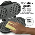 thumbnail image 3 of Proctor Silex Double Mini Waffle Maker with Nonstick Grids, Makes 4 in. Round Waffles, Black, 3 of 8