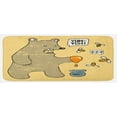 thumbnail image 1 of Cartoon Kitchen Mat, Caricature Style Bear Bees and Honey Saying Yum Comic Graphic Print, Plush Decorative Kitchen Mat with Non Slip Backing, 47" X 19", Taupe Yellow, by Ambesonne, 1 of 1