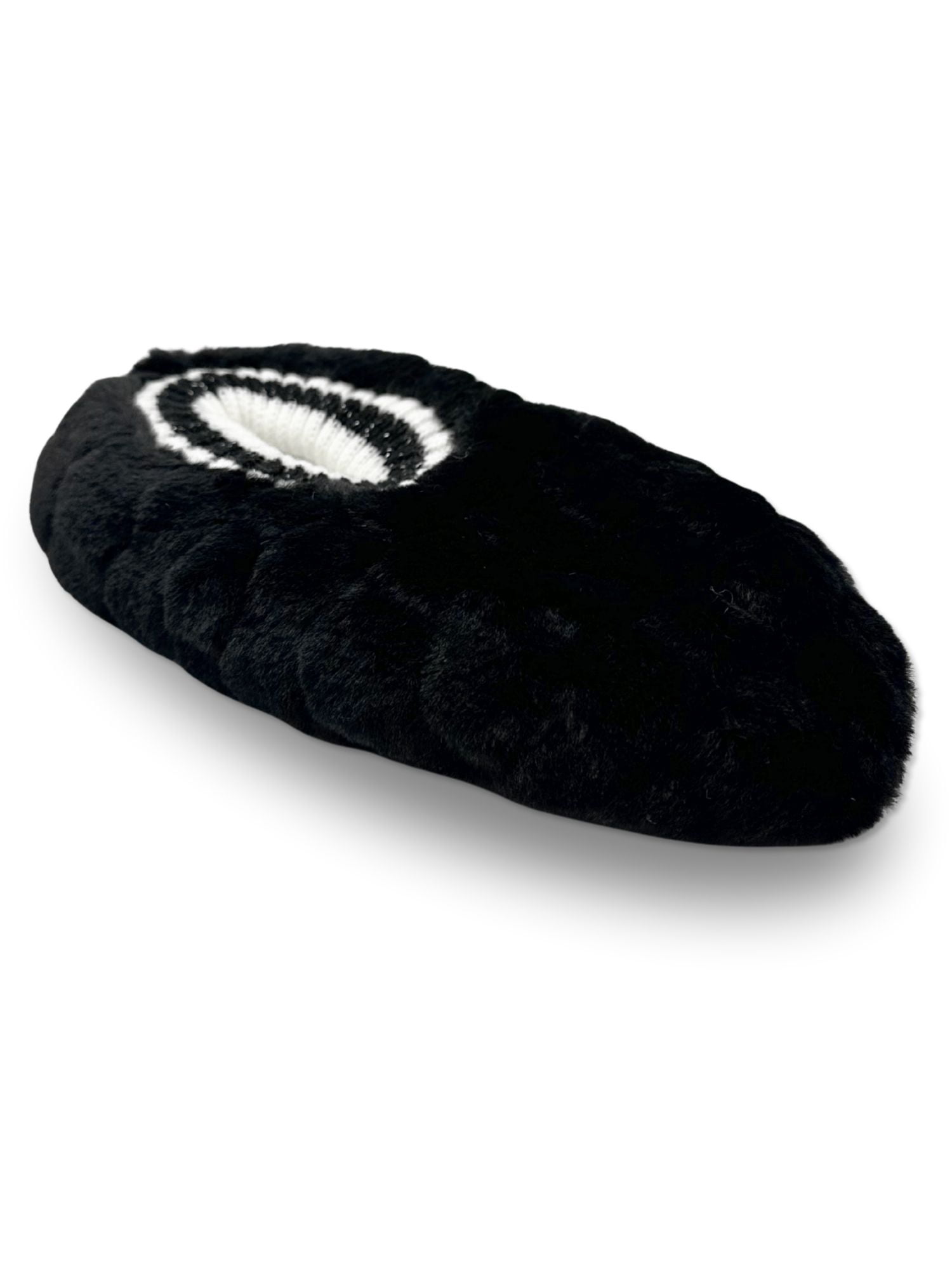 Fuzzy Babba Women's Textured Faux Fur Knit Cuff Slipper Socks, 1-Pack, Shoe Sizes 7-9.5