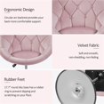 thumbnail image 6 of Alden Design Modern Tufted Adjustable Barrel Swivel Accent Chair, Pink Velvet, 6 of 8